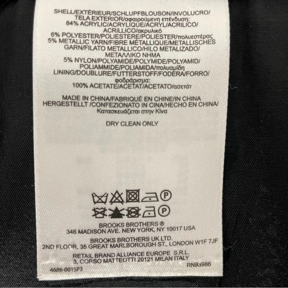 365 Brooks Brothers Pencil Skirt Tweed Gold Metallic Thread Lined Size 4 Fall - Picture 10 of 11